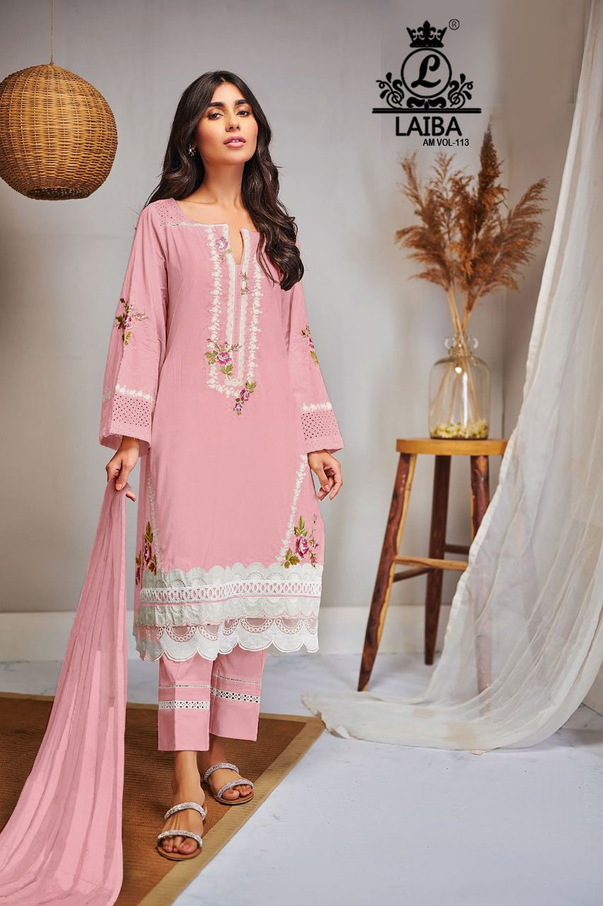 Laiba Am 113 Georgette Fancy Ethnic Wear Ready Made Collection